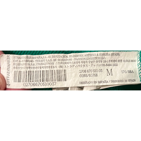 Stradivarius Green Long Sleeve Pullover Sweatshirt Womens Size M Crewneck - Picture 8 of 10